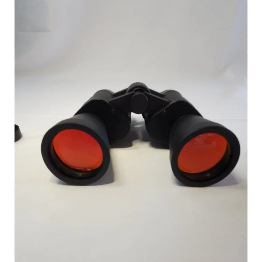Binolux Military Compact Binoculars 20x50 Wide Angle Red Lens with Pouch